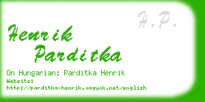 henrik parditka business card